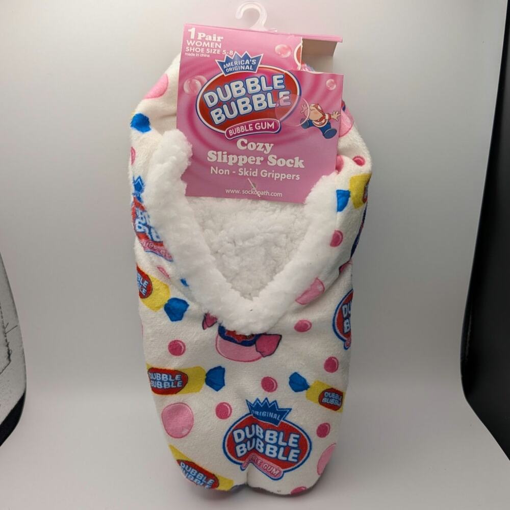 Women's Double Bubble Cozy Slipper Socks Size 5-8 Non-Skid New!